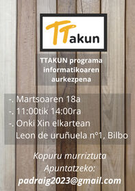 Presentación programa Ttakun en Bilbao